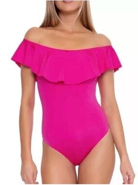 Trina Turk Monaco Ruffles Onepiece Swimsuit Size 4